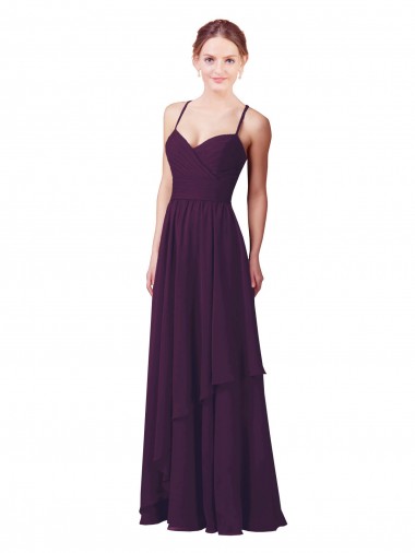 Loja de Chiffon Amor Bainha Uva Vestidos de Madrinha